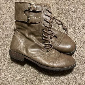 RAMPAGE brown combat boots